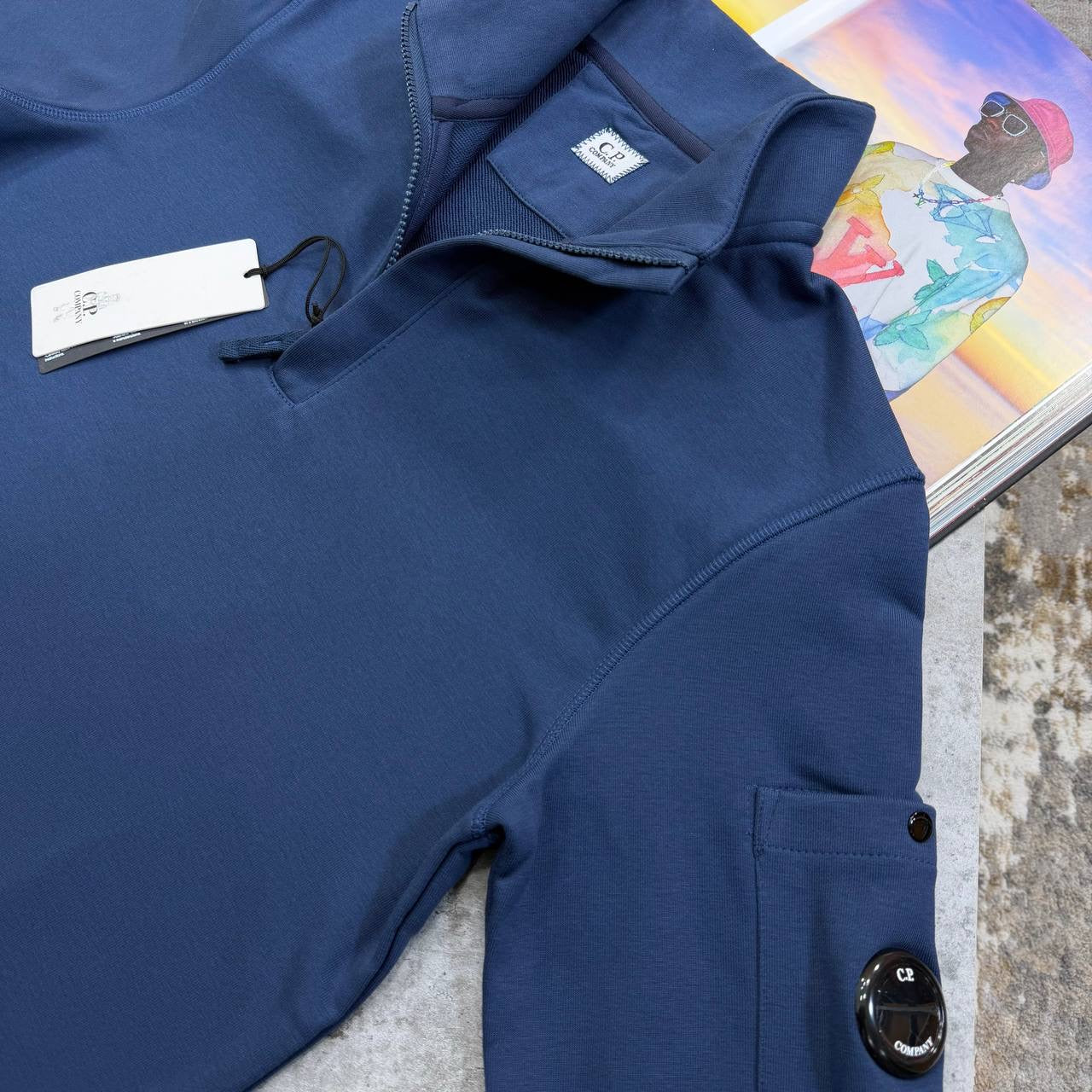 CP HALF ZIP JUMPER NAVY