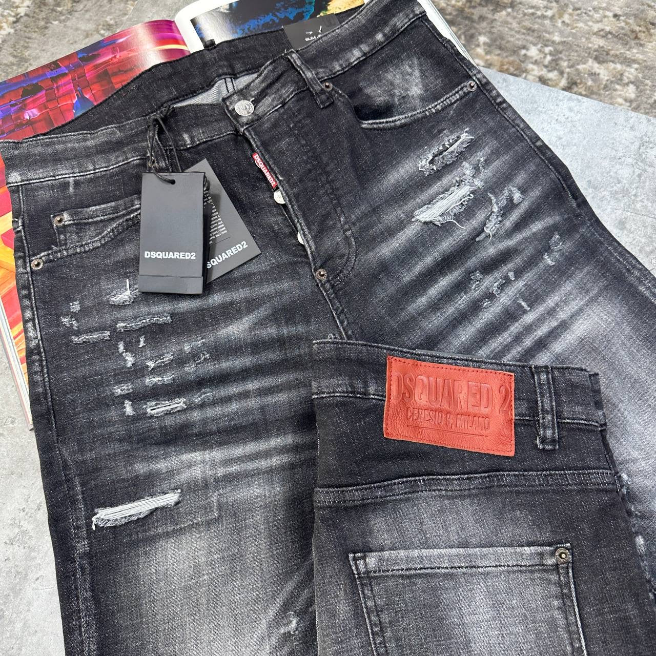 DSQD JEANS RED BADGE BLACK