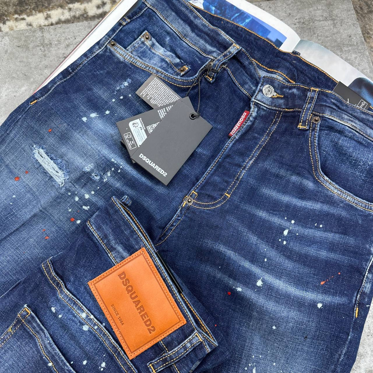 DSQD SLIM FIT JEANS BLUE