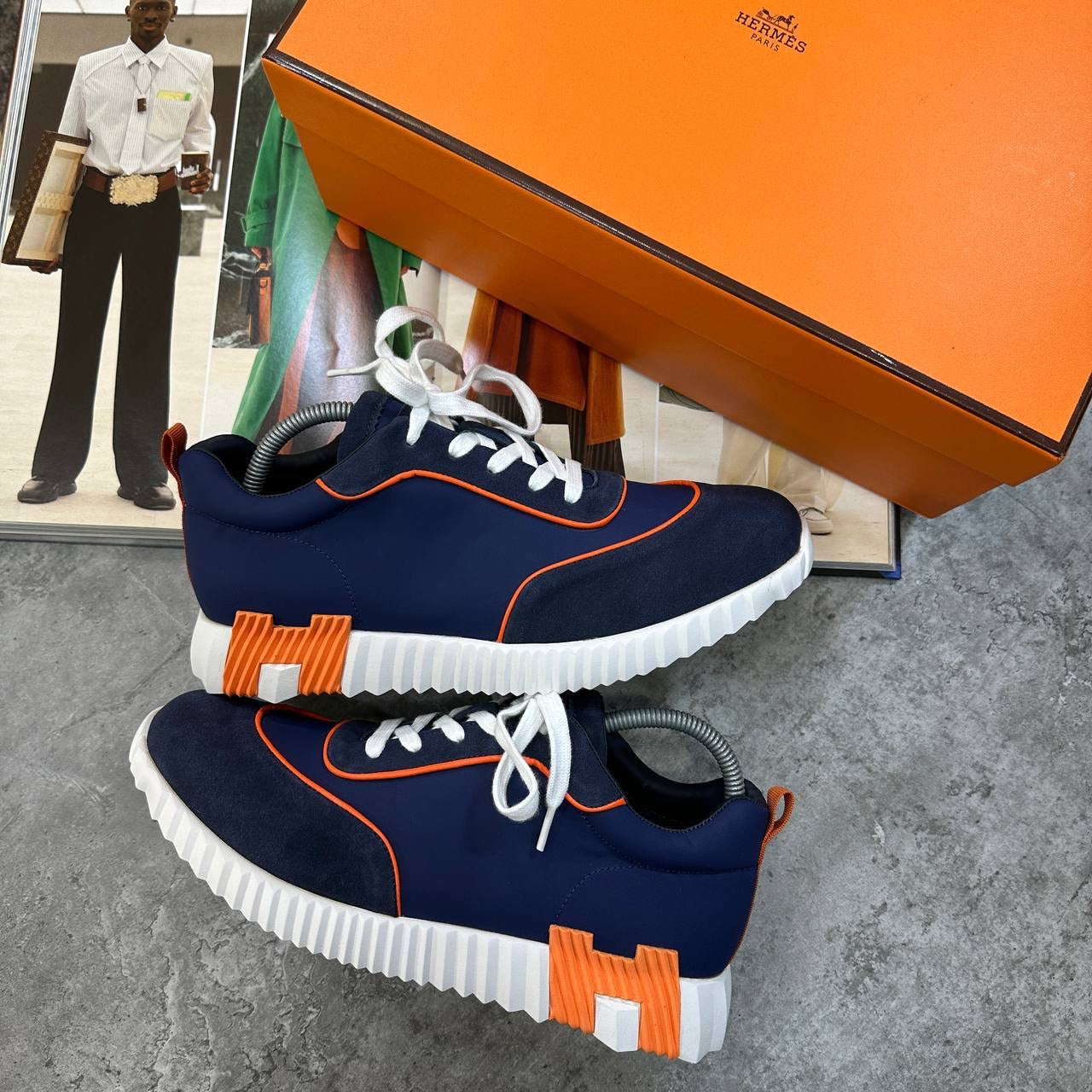 HRMS BOUNCING TRAINERS ORANGE-NAVY