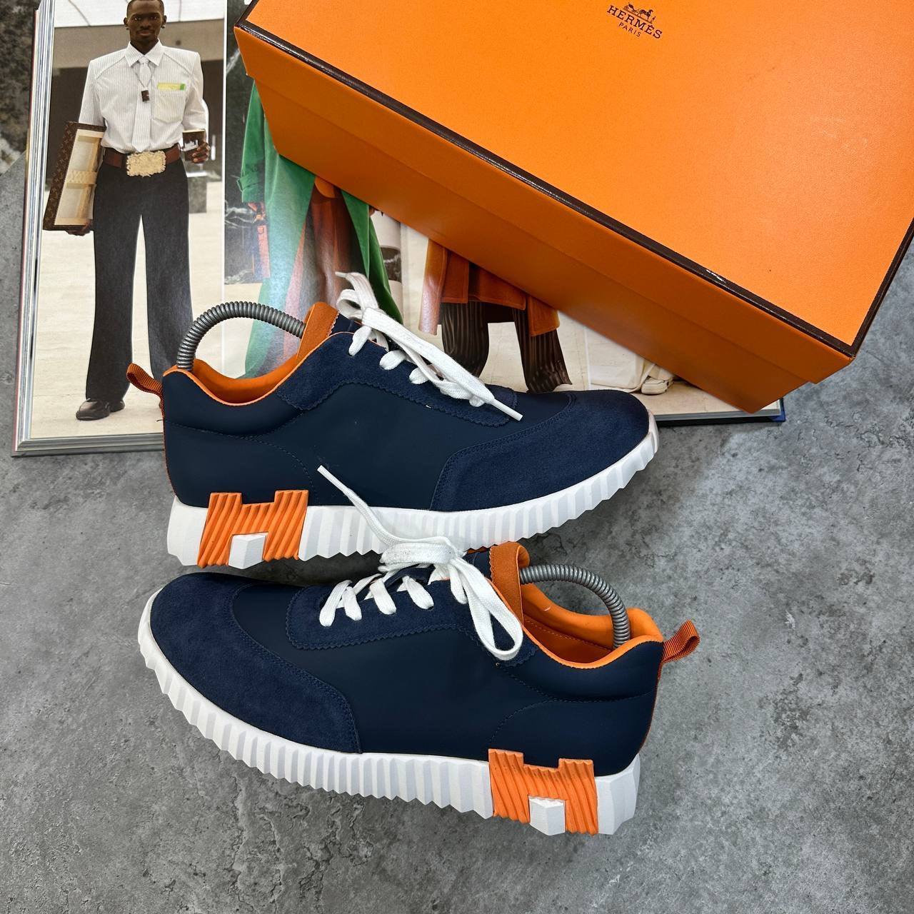 HRMS BOUNCING TRAINERS NAVY-ORANGE