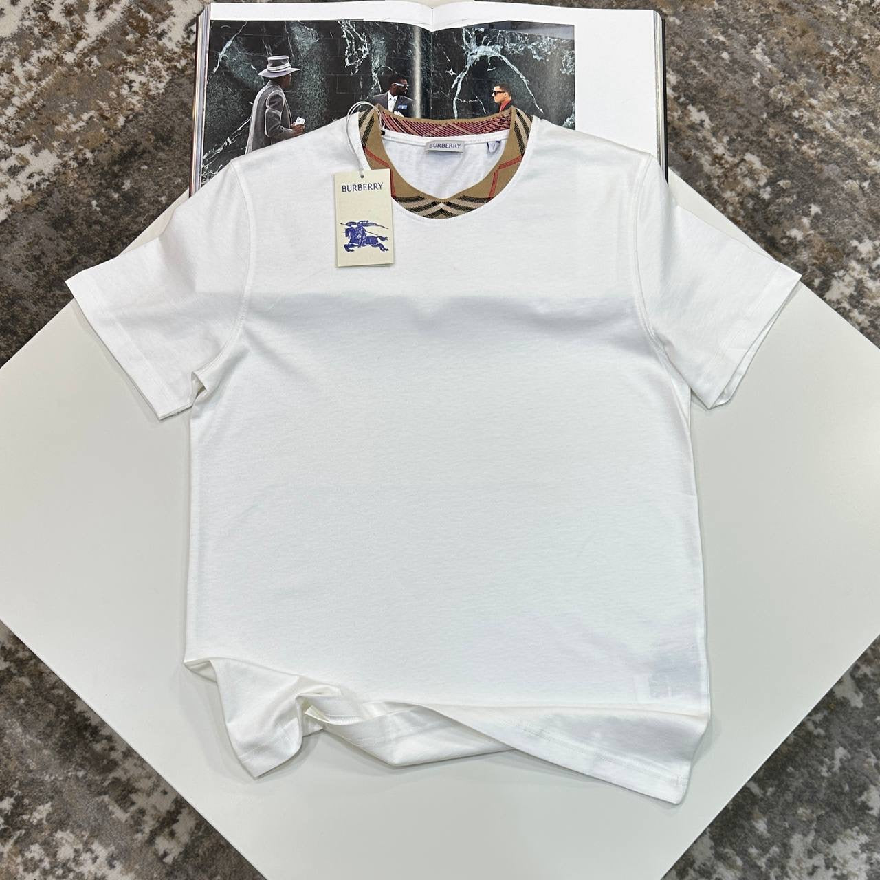 BRBRY ROUND NECK T-SHIRT WHITE