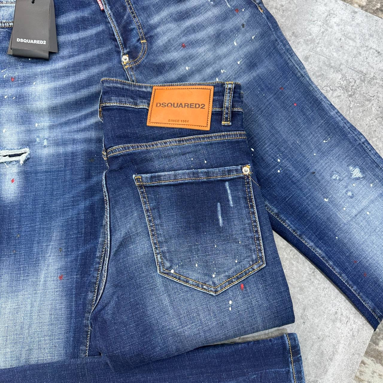 DSQD JEANS RED BADGE BLUE