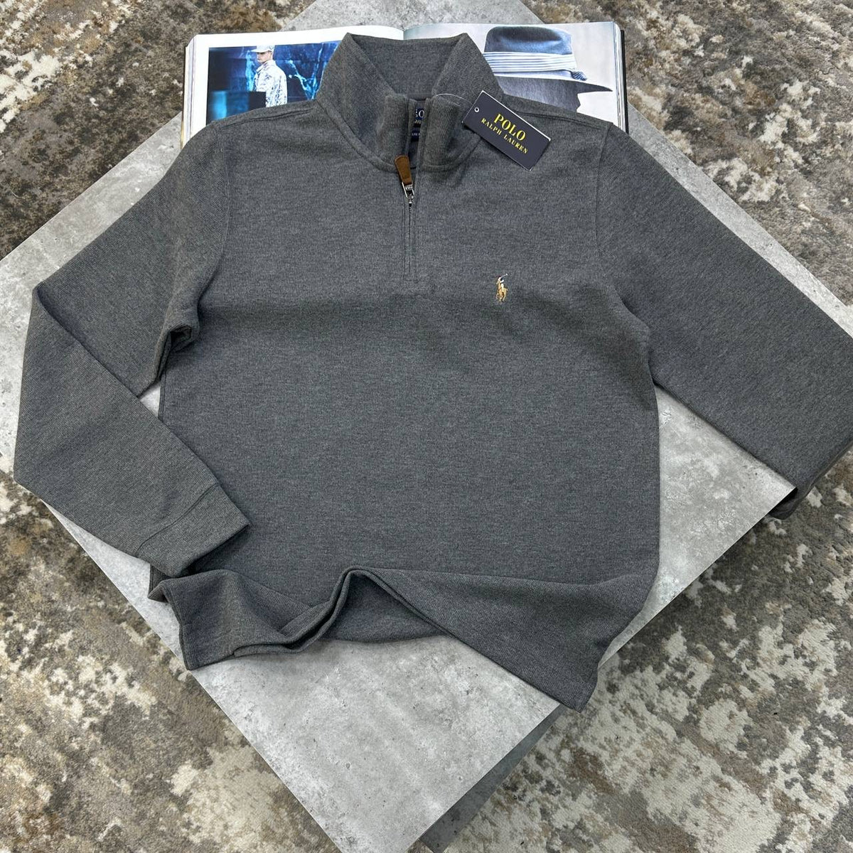 R|L HALF ZIP LIGHTGREY