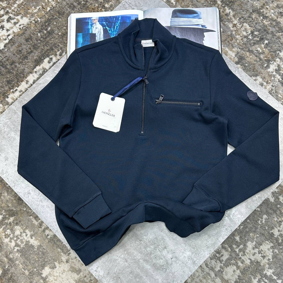 NCLR SIDE BADGE HALFZIP NAVY