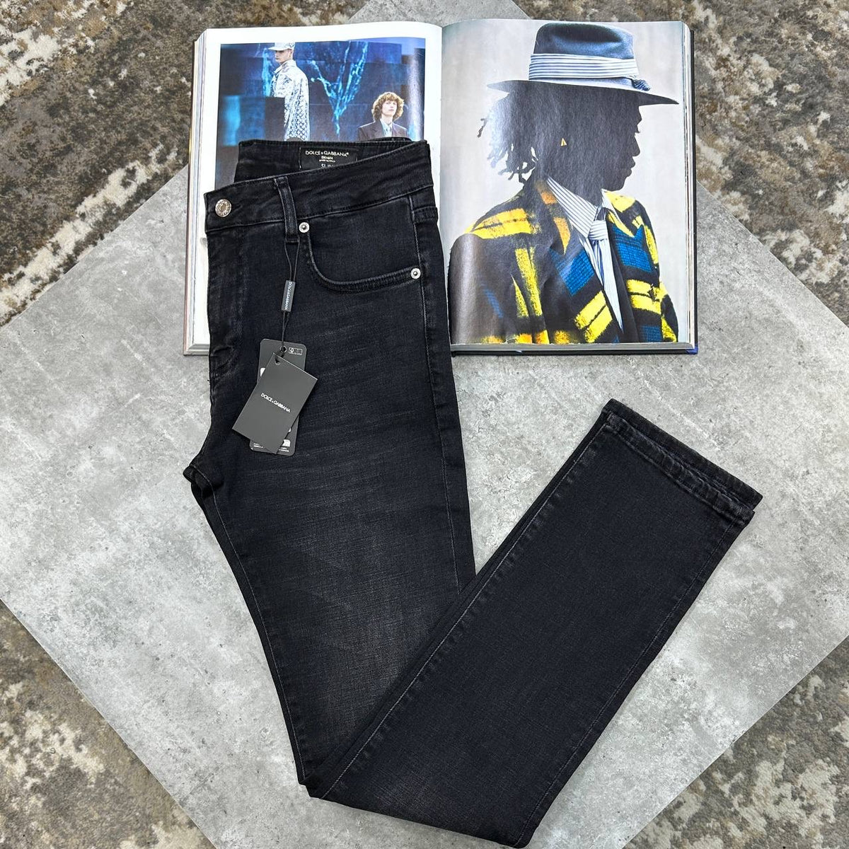 D&G REGULAR FIT JEANS BLACK