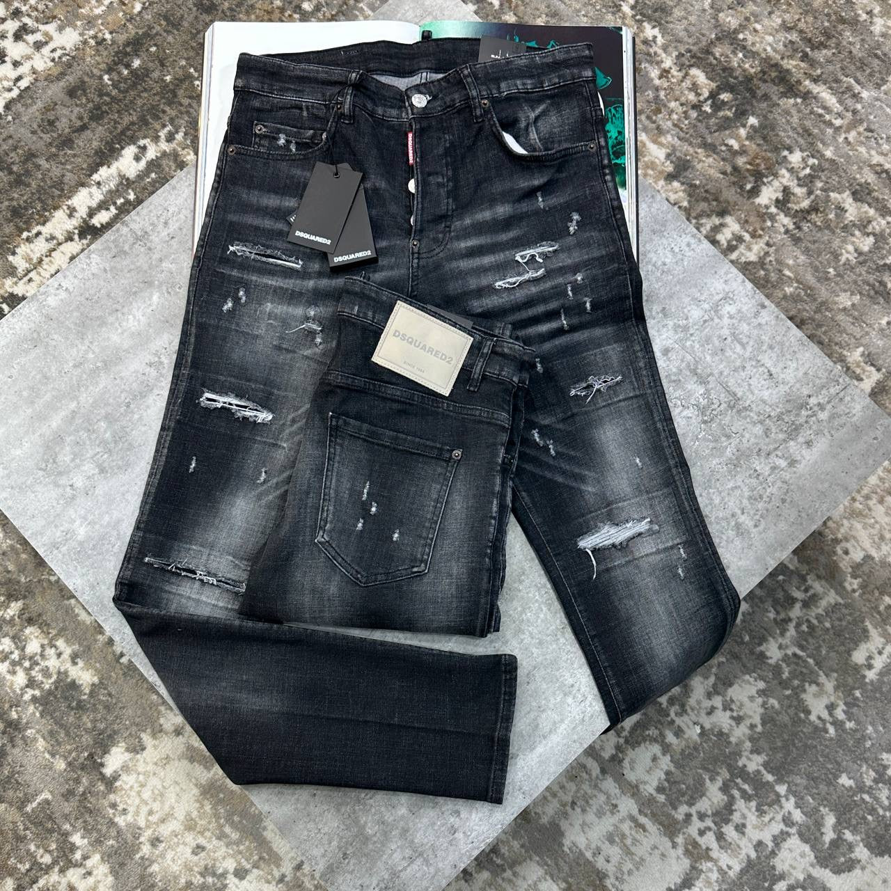 DSQD JEANS RED BADGE BLACK
