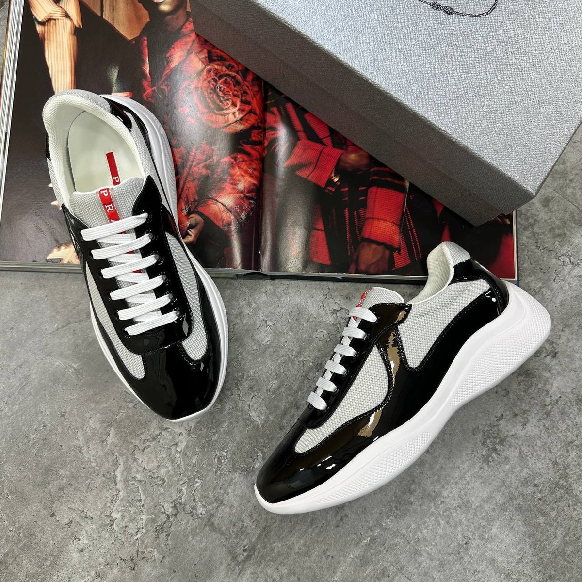 PRDA CUPS TRAINERS BLACK|WHITE