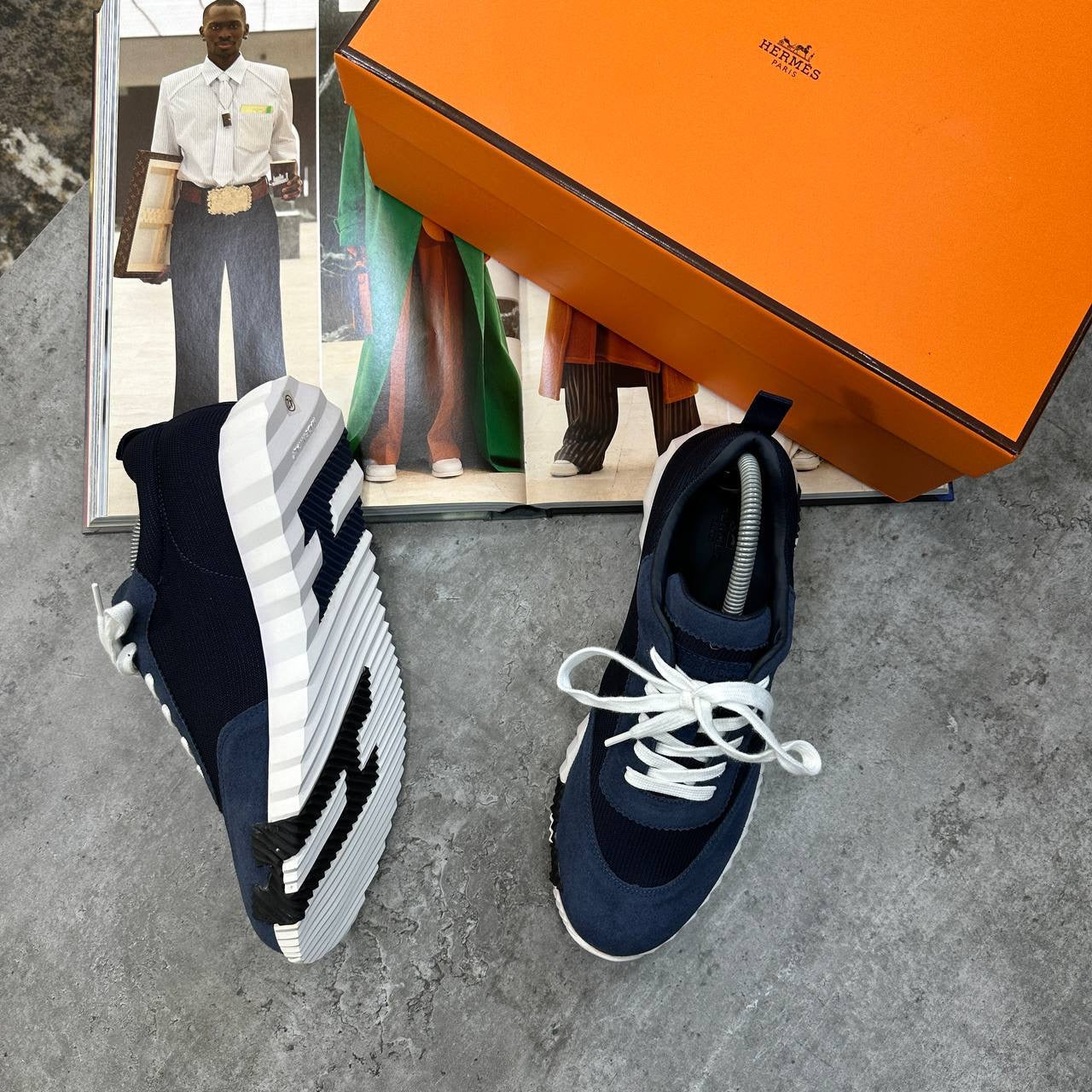 HRMS BOUNCING TRAINERS NAVY-WHITE