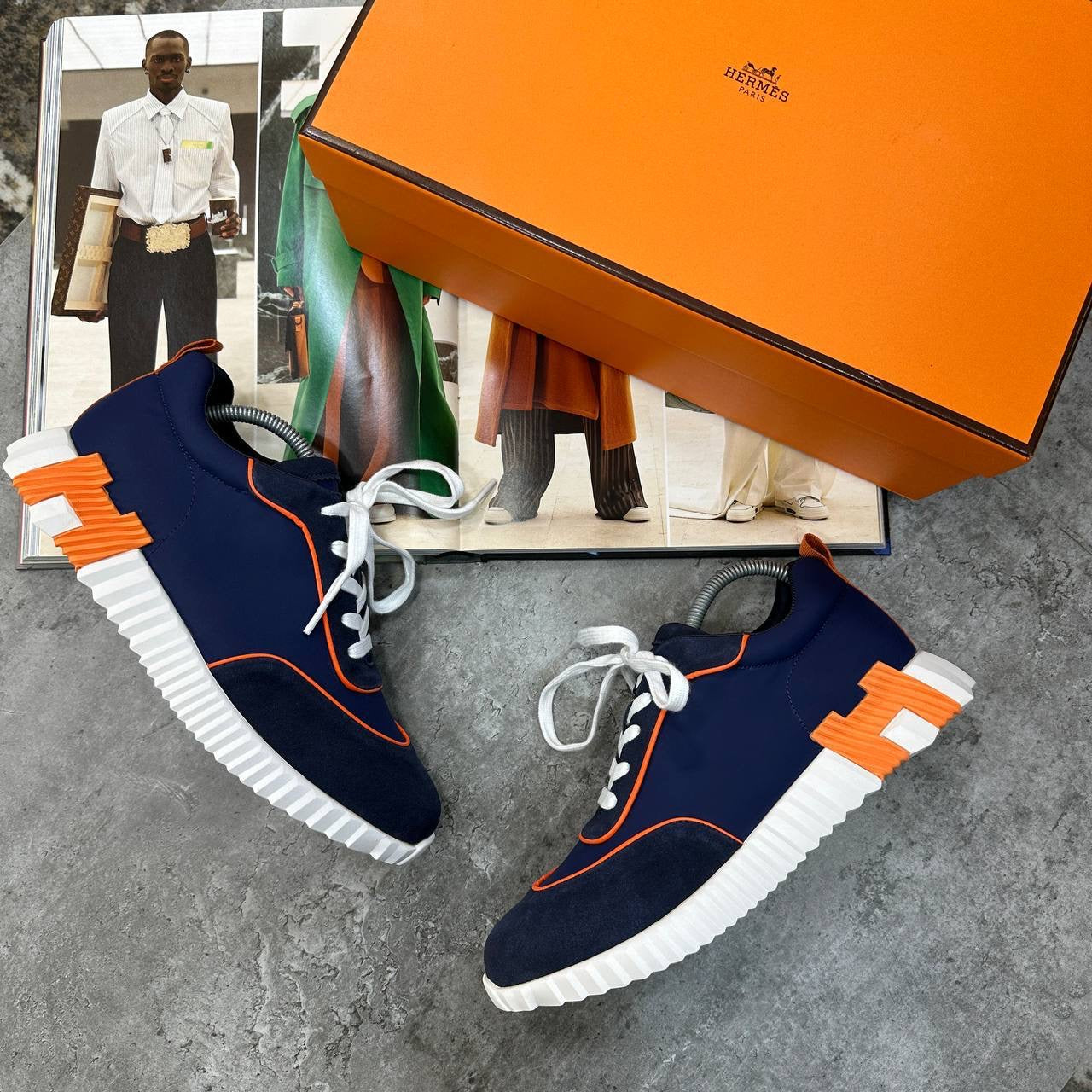 HRMS BOUNCING TRAINERS ORANGE-NAVY