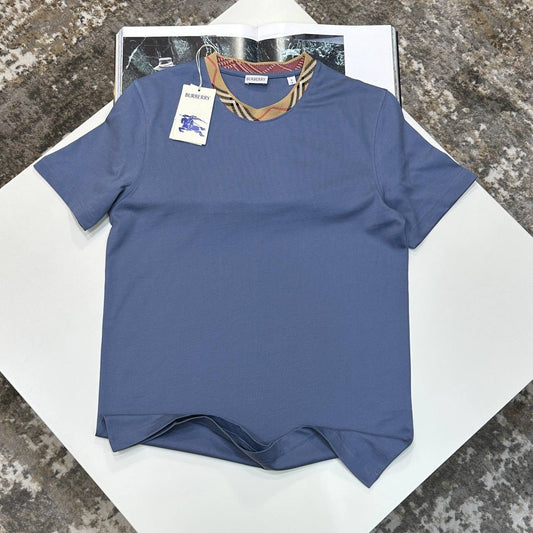 BRBRY ROUND NECK T-SHIRT BLUE