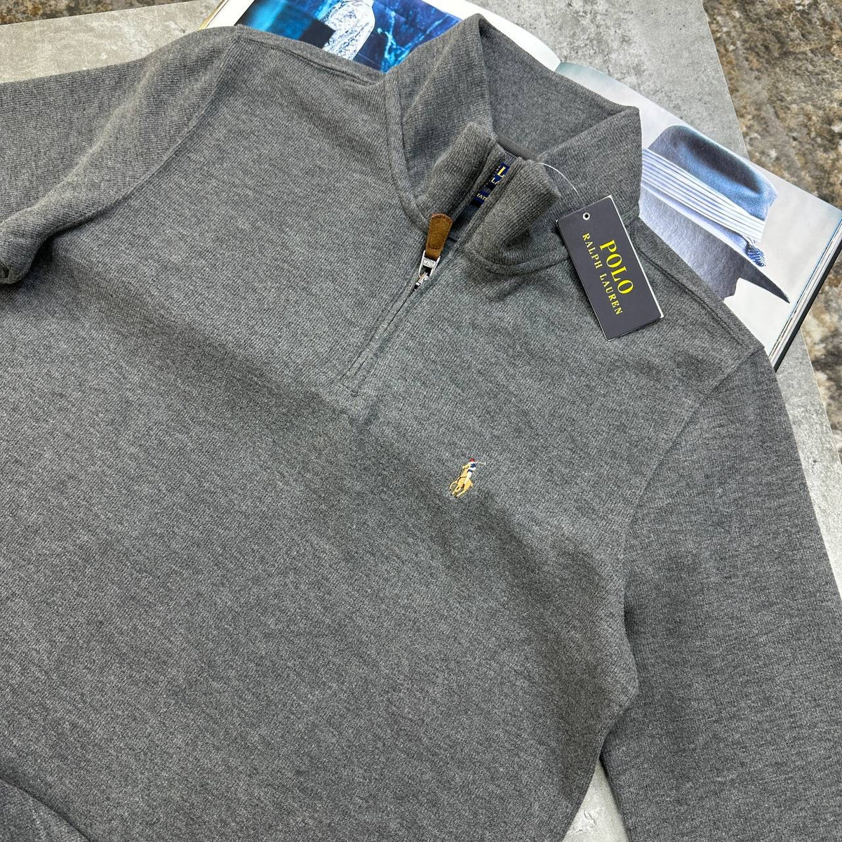 R|L HALF ZIP LIGHTGREY