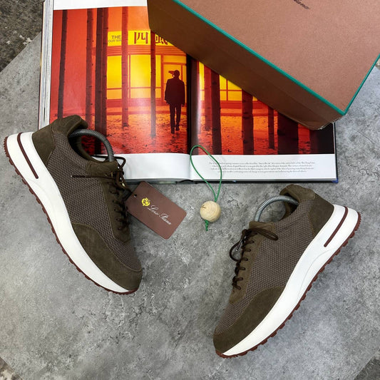 LORO.P TRAINERS KHAKHI/WHITE