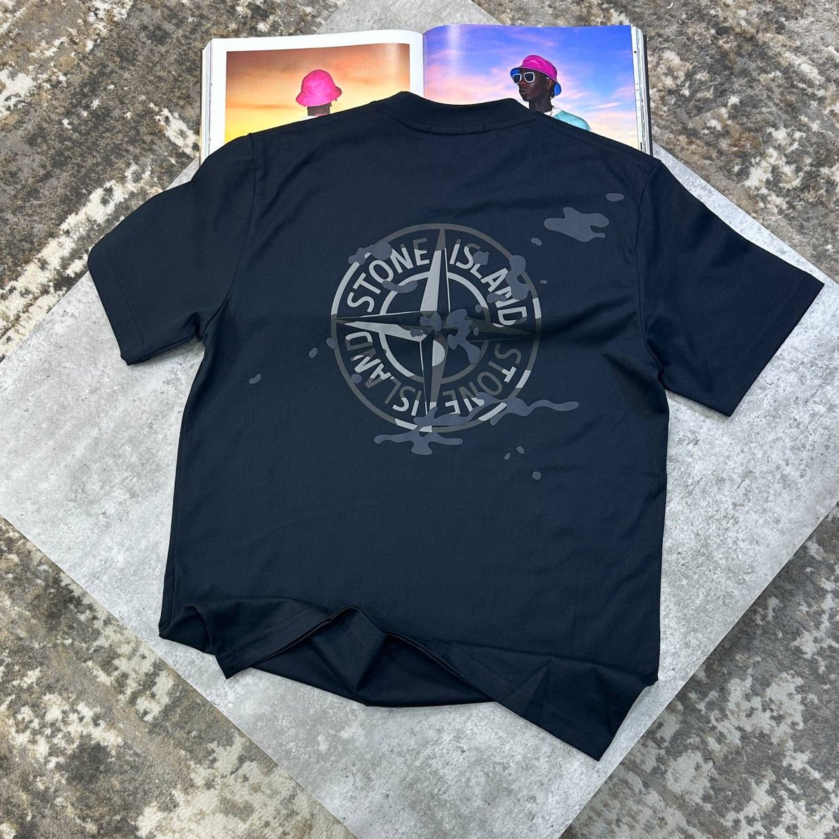 SI BACK BIG LOGO T-SHIRT NAVY