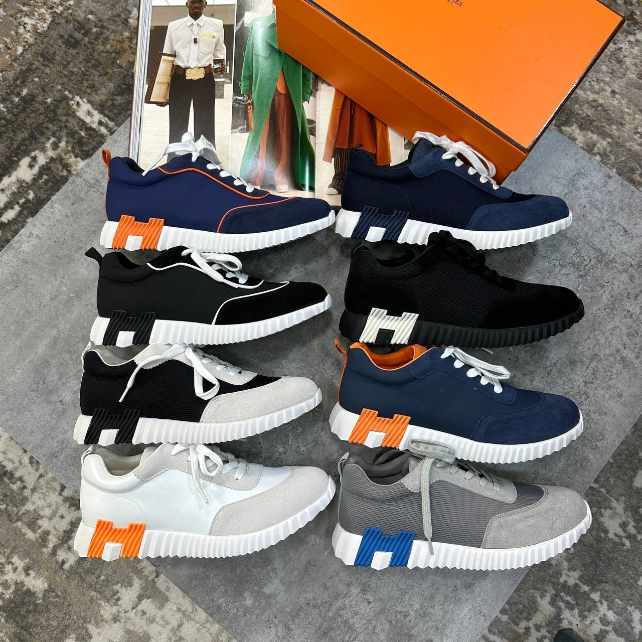 HRMS BOUNCING TRAINERS BLACK-WHITE