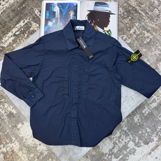 SI FRONT POCKET OVERSHIRT NAVY