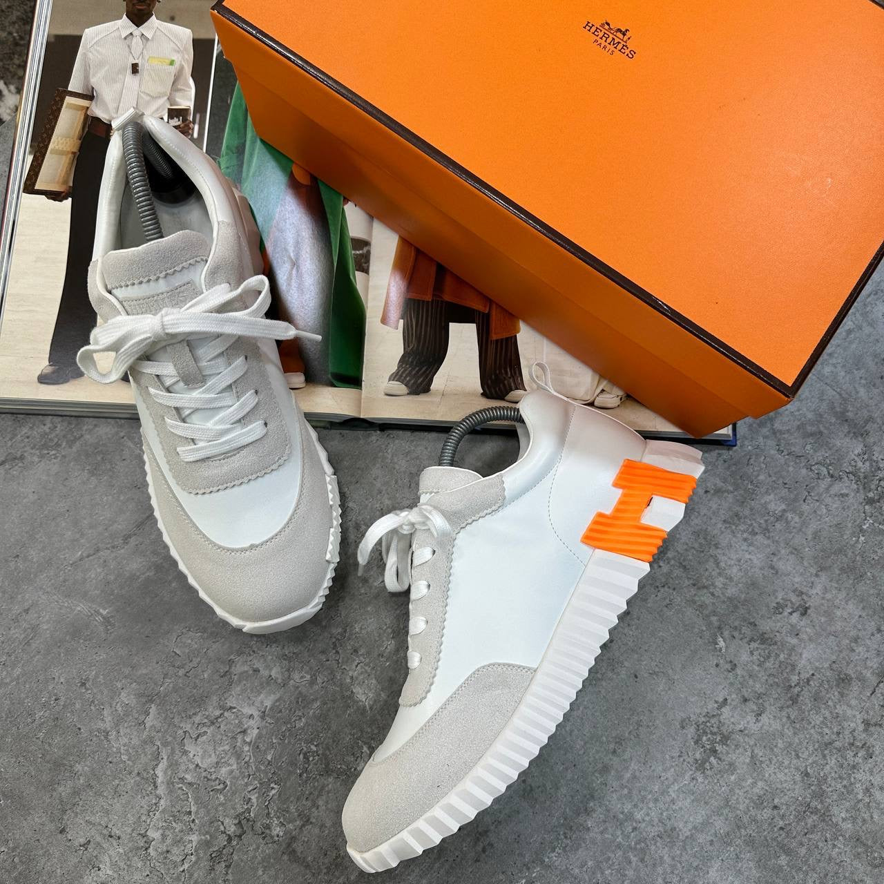 HRMS BOUNCING TRAINERS WHITE-ORANGE