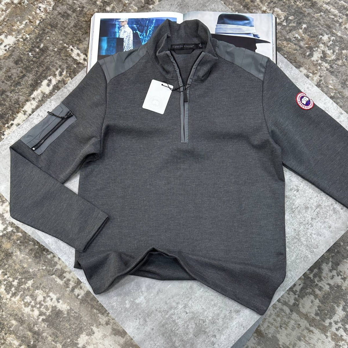 CG HALF ZIP JUMPER DARKGREY