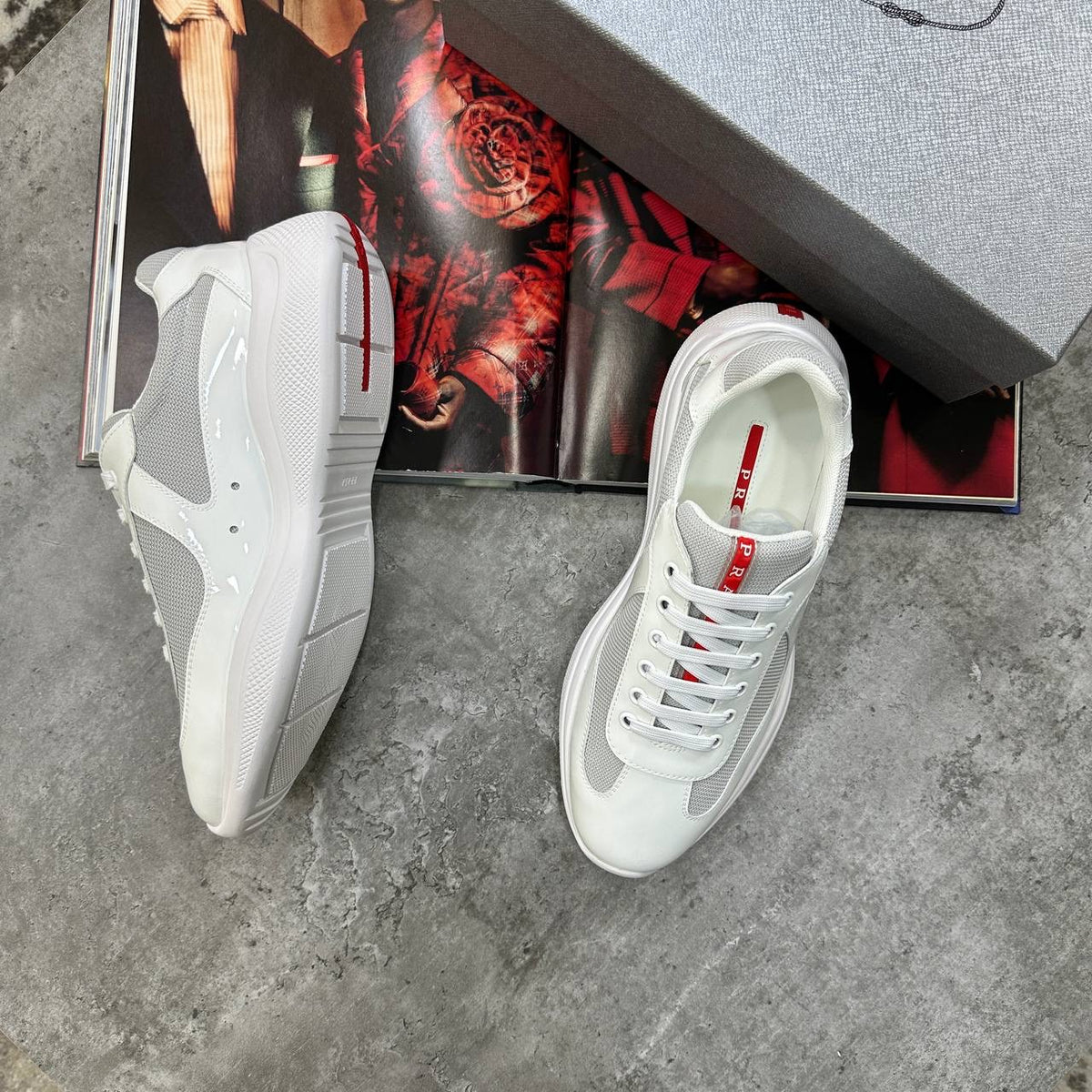 PRDA CUPS TRAINERS ALL WHITE