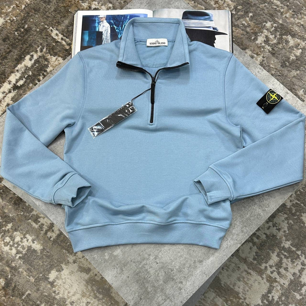 SI SIDE BADGE HALFZIP BLUE