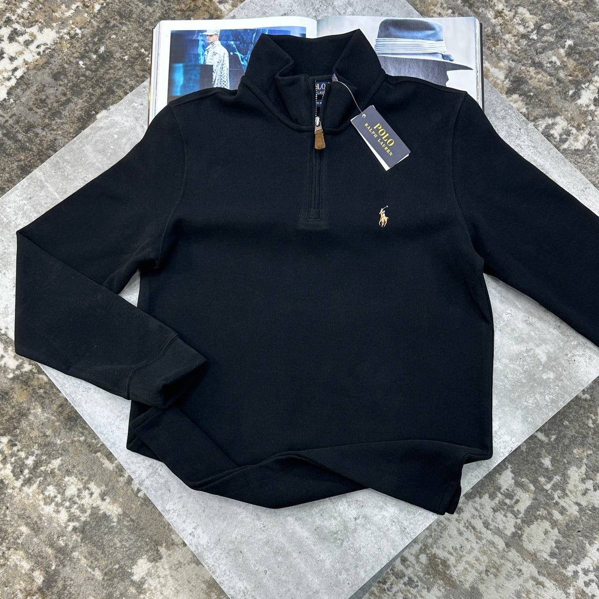R|L HALF ZIP BLACK