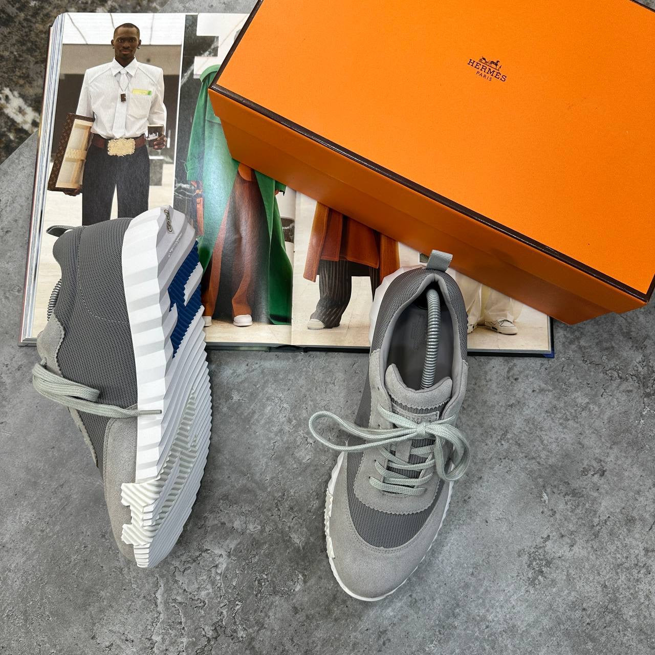 HRMS BOUNCING TRAINERS GREY-BLUE