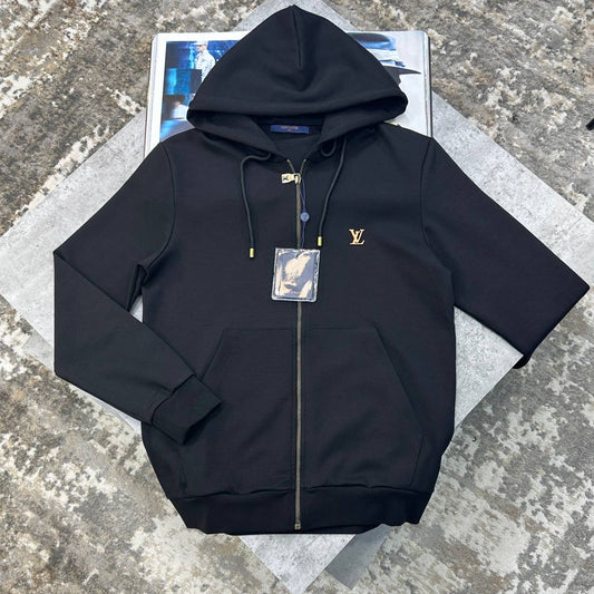 LVE ZIP SMALL LOGO HOODIE BLACK