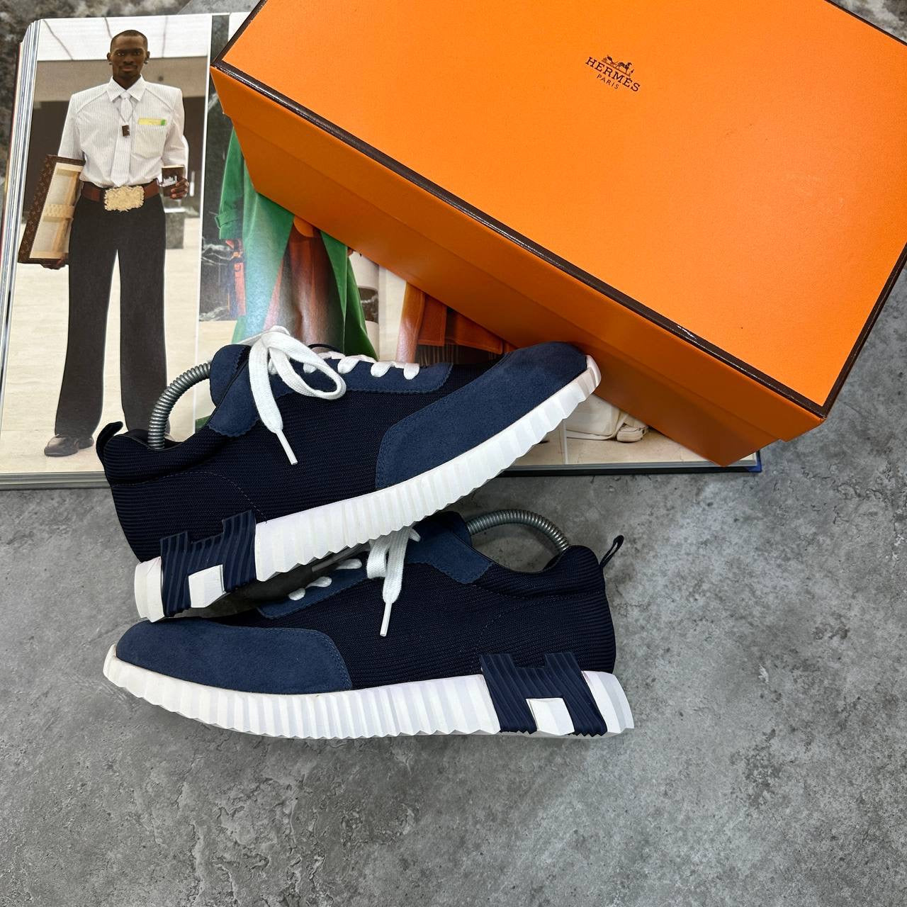HRMS BOUNCING TRAINERS NAVY-WHITE