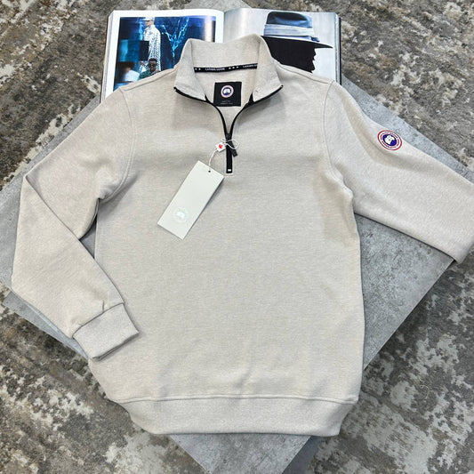 CG HALF ZIP BLACK BEIGE