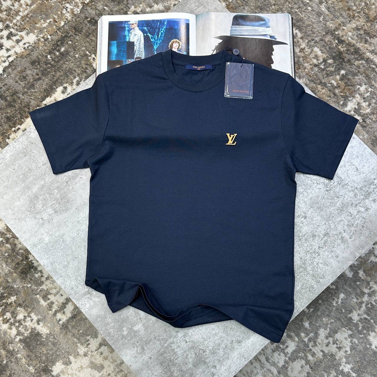 LV MINI FRONT LOGO T-SHIRT NAVY