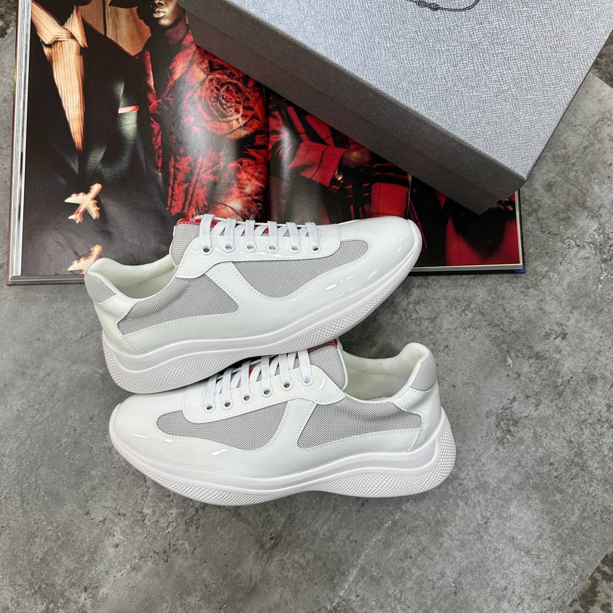 PRDA CUPS TRAINERS ALL WHITE