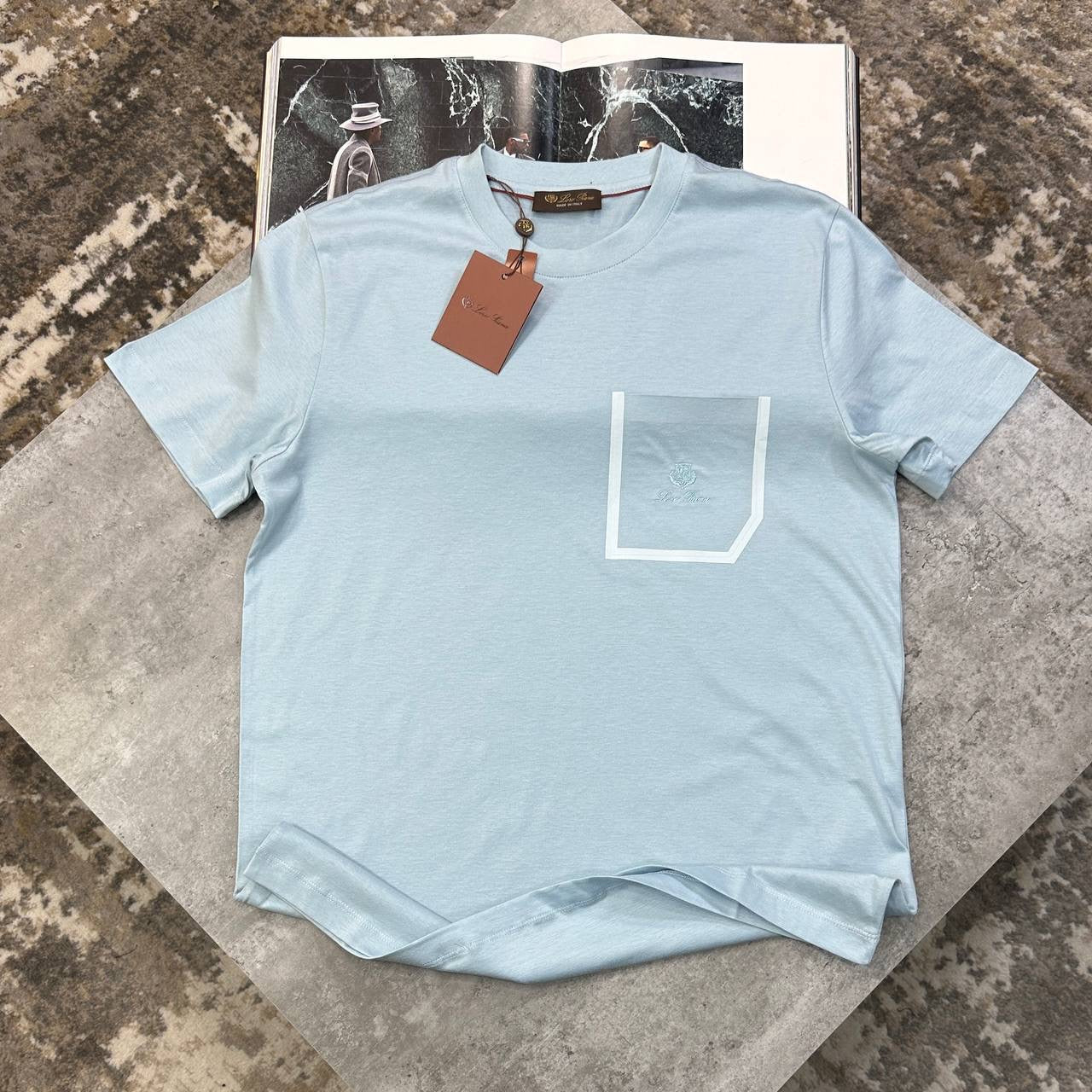 L|P FRONT PACKET T-SHIRT LIGHTBLUE