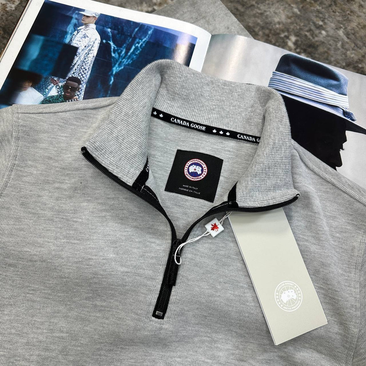 CG HALF ZIP BLACK GREY