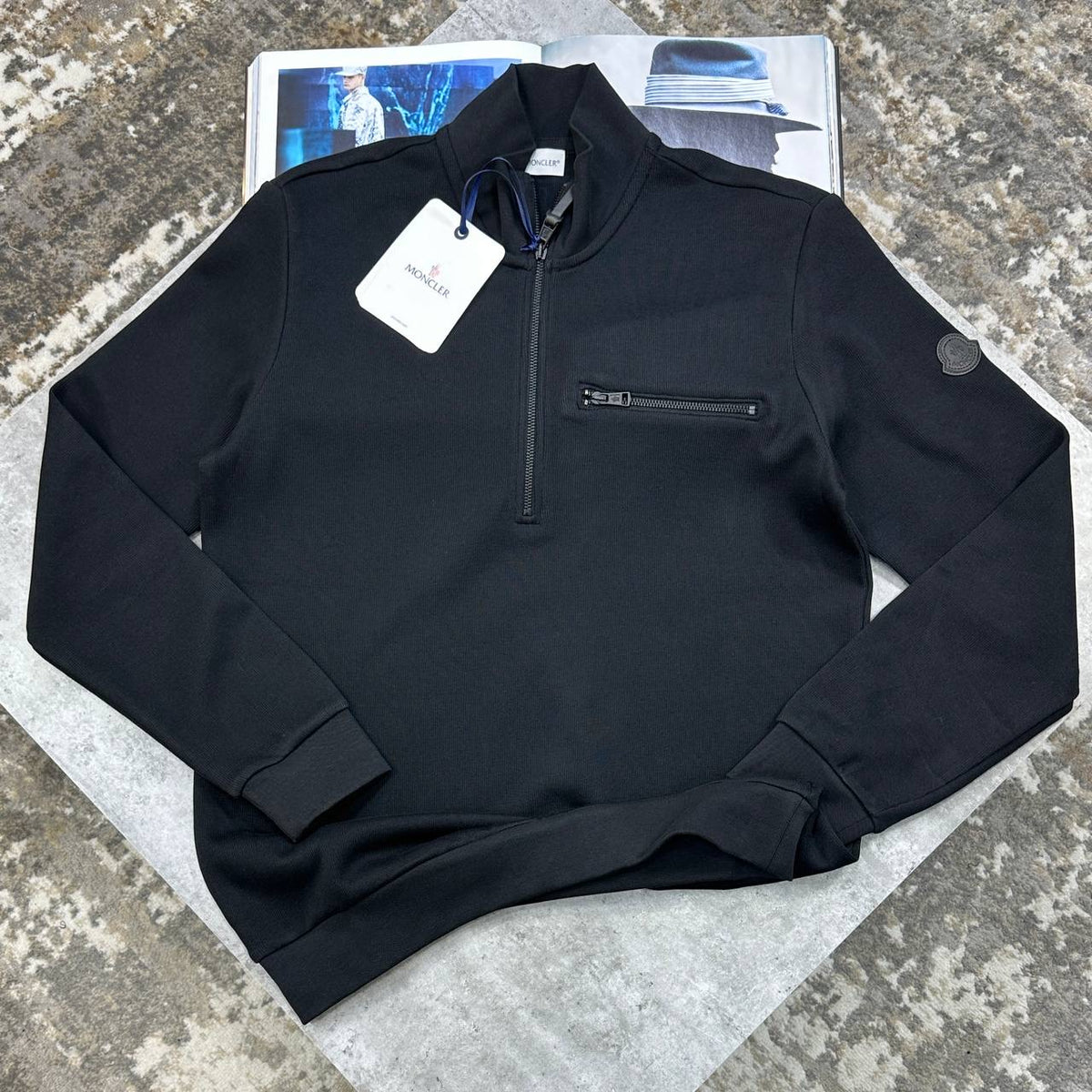 NCLR SIDE BADGE HALFZIP BLACK