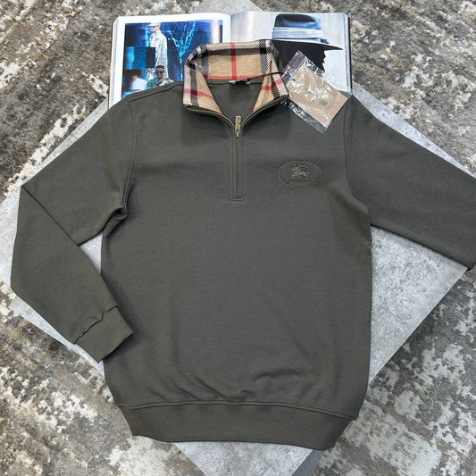BURBRY HALFZIP JUMPER KHAKHI