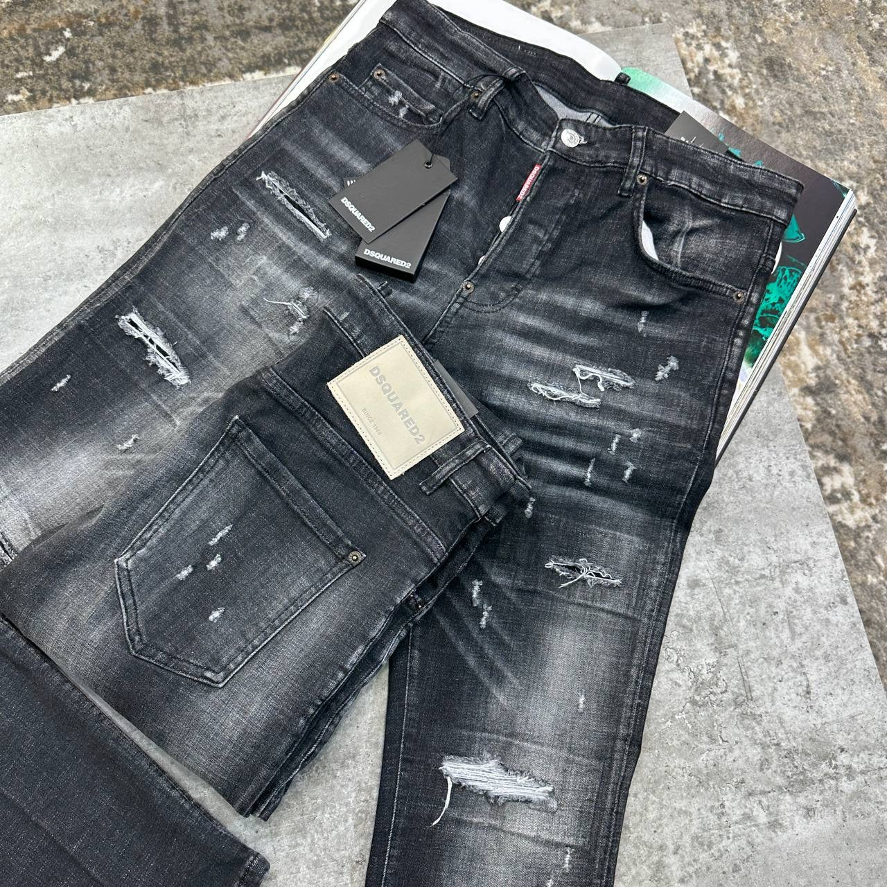 DSQD JEANS RED BADGE BLACK