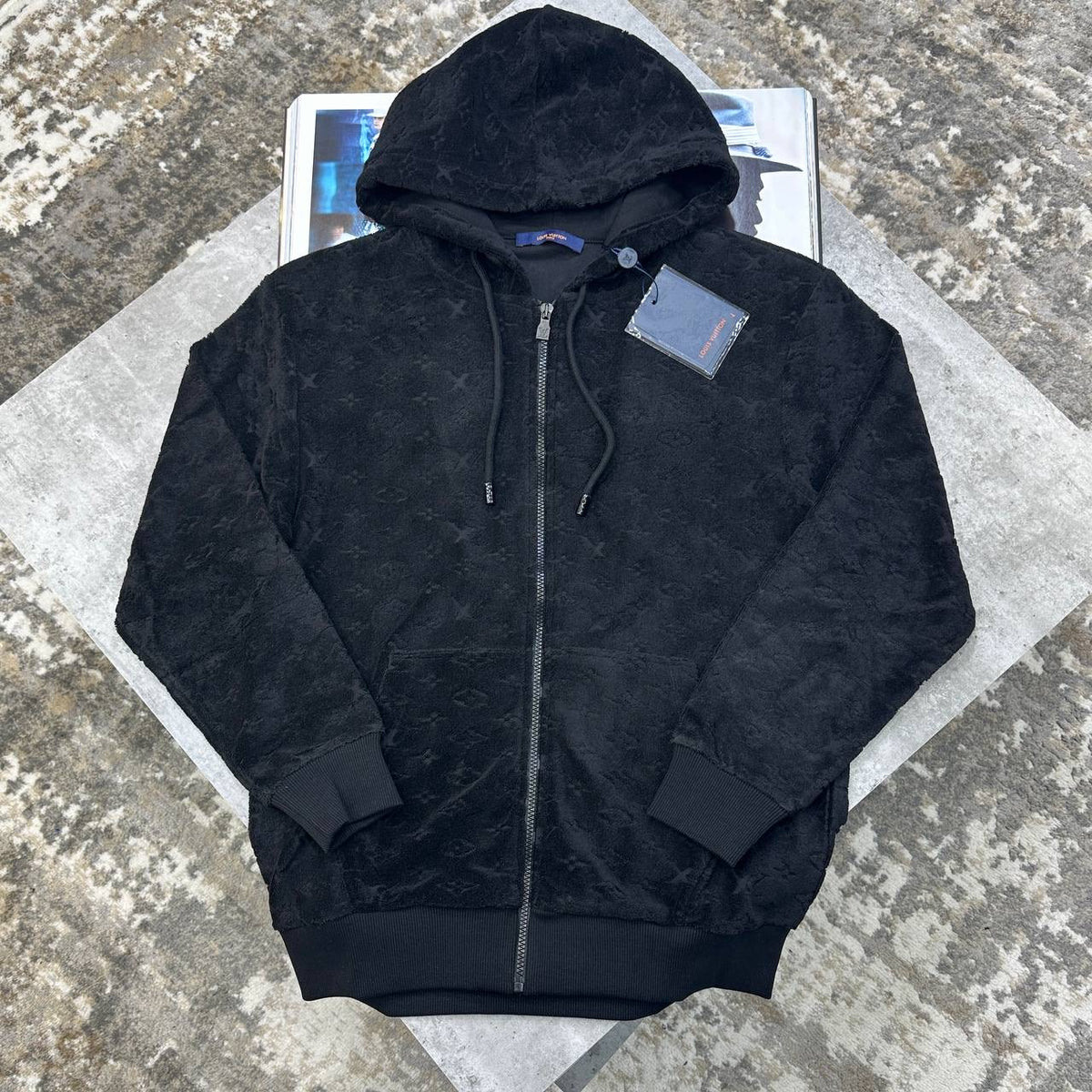 LVE ZIP WOOL HOODIE BLACK