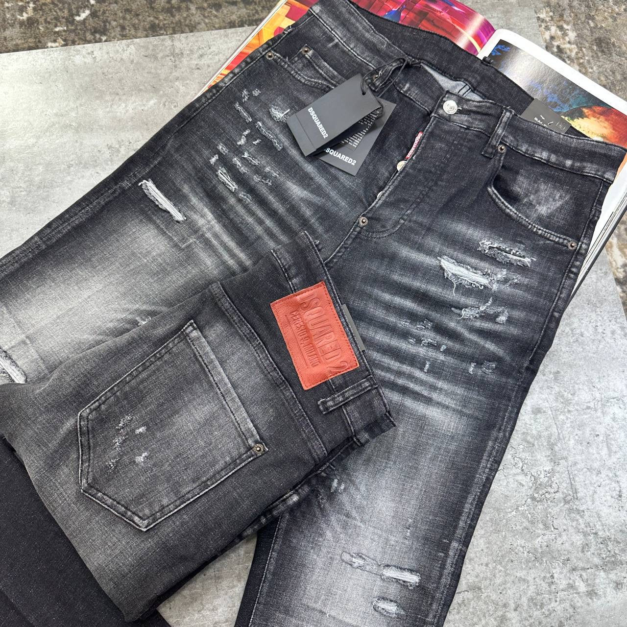 DSQD JEANS RED BADGE BLACK