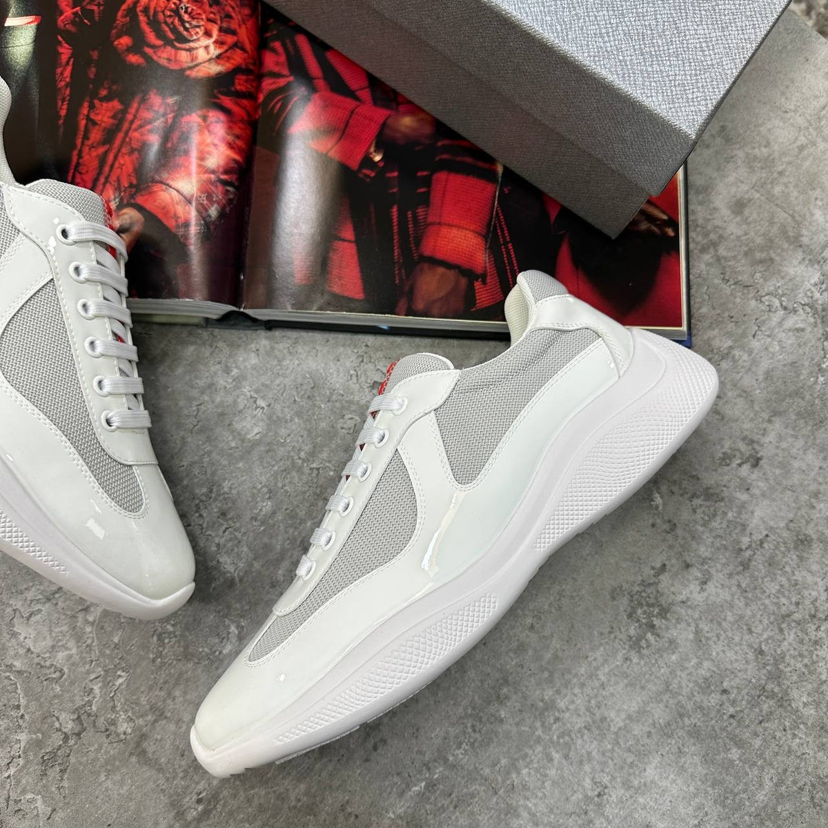 PRDA CUPS TRAINERS ALL WHITE