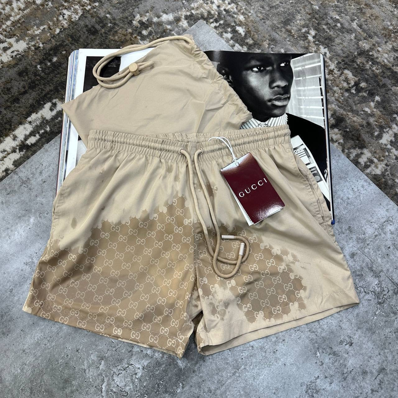 UCCI SWIM SHORTS BEIGE