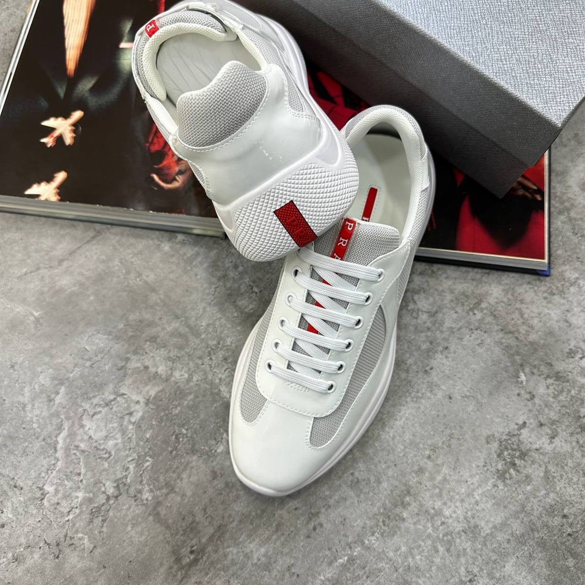 PRDA CUPS TRAINERS ALL WHITE