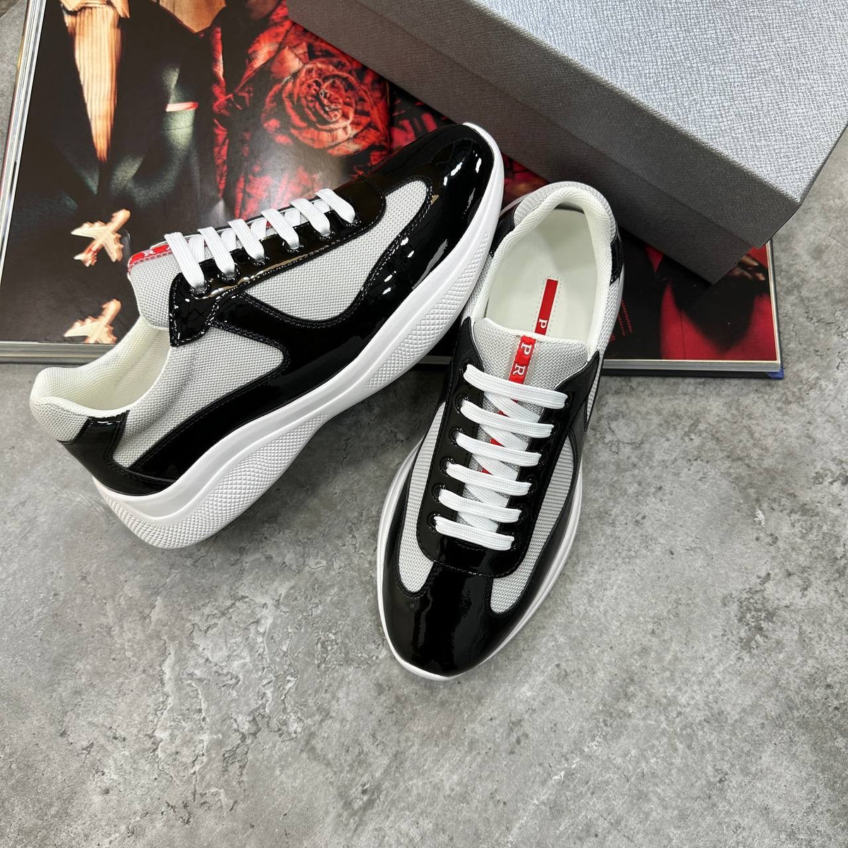 PRDA CUPS TRAINERS BLACK|WHITE