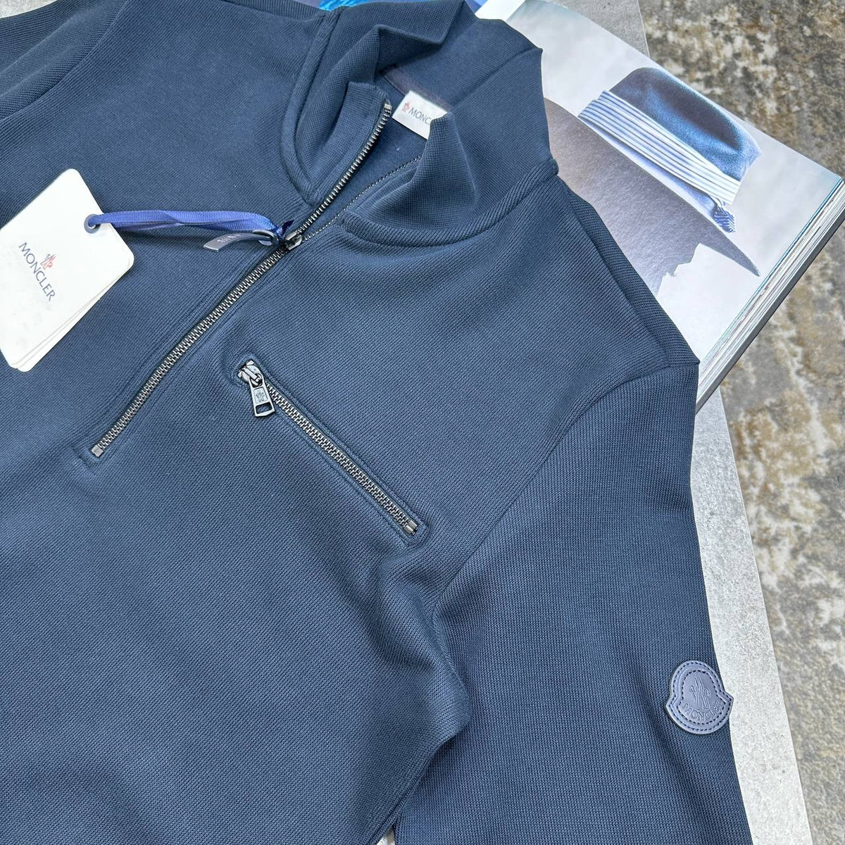 NCLR SIDE BADGE HALFZIP NAVY