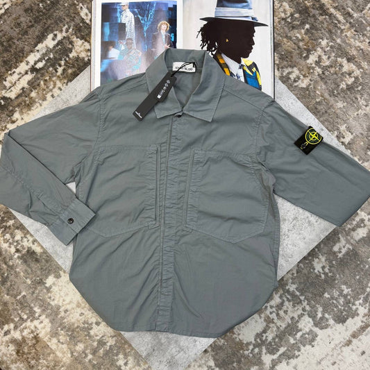 SI FRONT POCKET OVERSHIRT DARKGREY