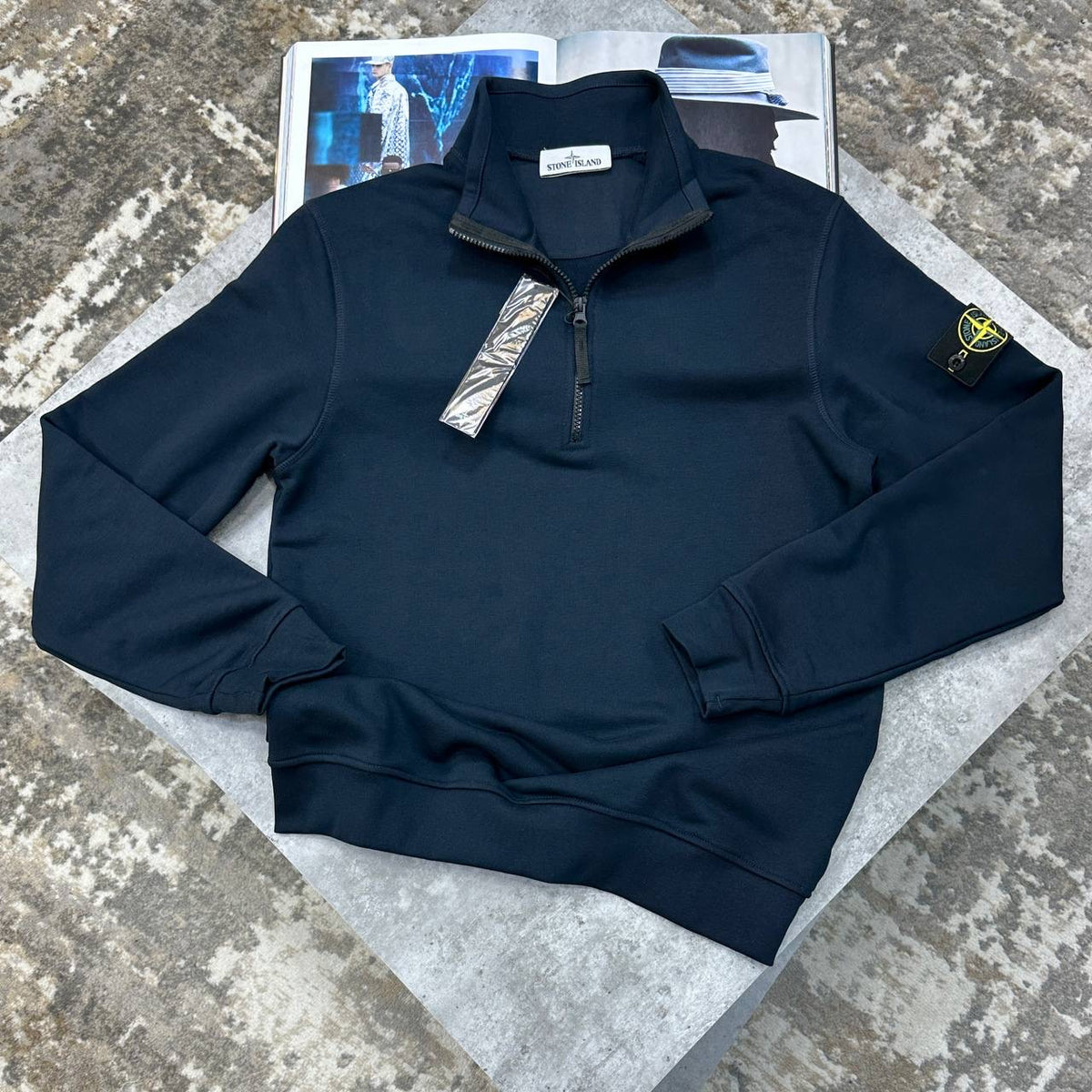 SI SIDE BADGE HALFZIP NAVY