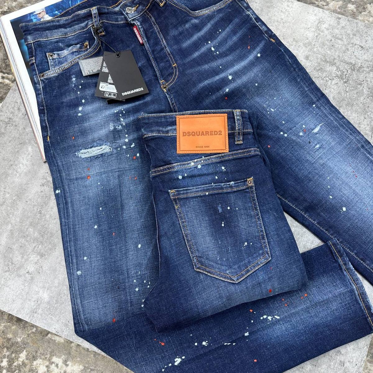 DSQD SLIM FIT JEANS BLUE