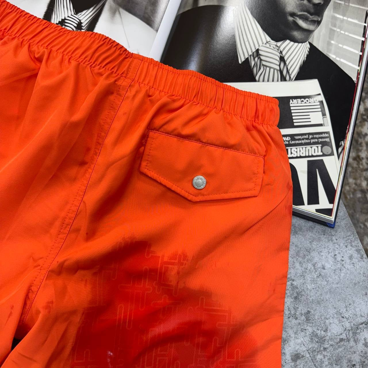 HRMS SHORT SET WHITE/ORANGE