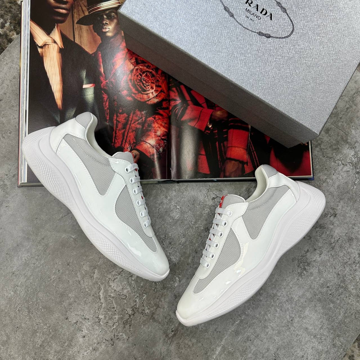 PRDA CUPS TRAINERS ALL WHITE