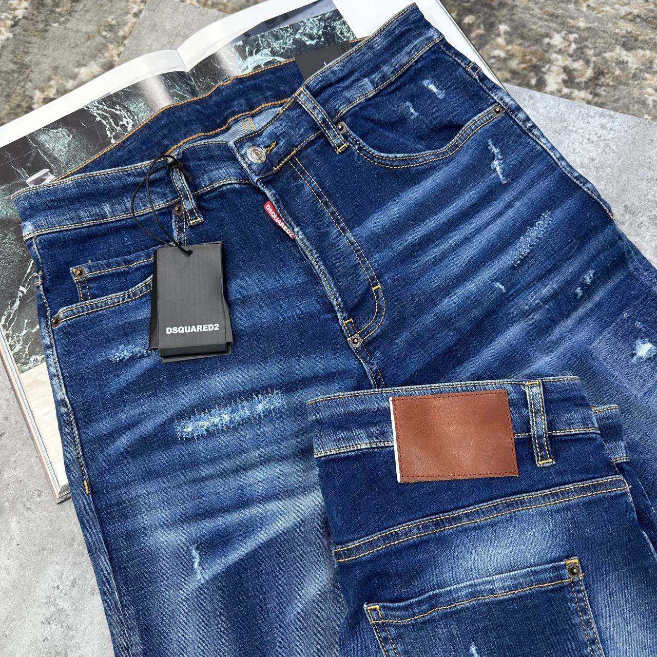 DSQD JEANS RED BADGE BLUE