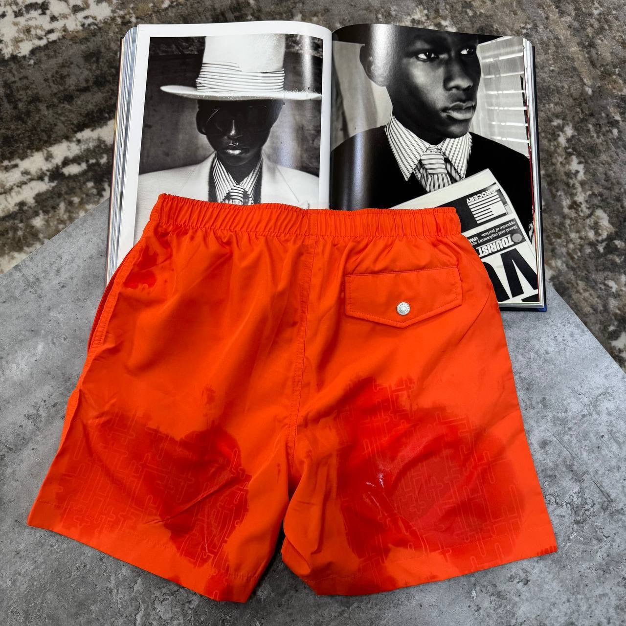 HRMS SHORT SET WHITE/ORANGE
